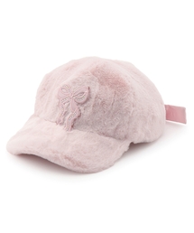 mezzo piano（メゾピアノ）の「リボンワッペン　フェイクファーキャップ（キャップ）」