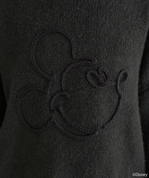 Disney(ディズニー)の「Disney/ミッキーコード刺繍ニットプルオーバー(ニット/セーター・レディース・ブラック/アイボリー・FREE)」の21枚目の写真
