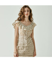 VIKINI VENDER（ビキニベンダー）の「Dilis Crochet Button Sleeveless Top - Beige（ニット/セーター）」