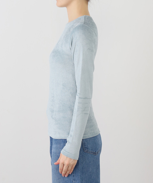 EMILY WEEK(エミリーウィーク)の「【BASERANGE/ベースレンジ】OMO LONG SLEEVE TEE / TTOL-VE-WI25(Tシャツ/カットソー・レディース・チャコールグレー・SMALL)」の2枚目の写真