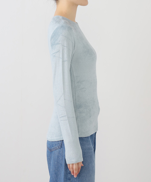 EMILY WEEK(エミリーウィーク)の「【BASERANGE/ベースレンジ】OMO LONG SLEEVE TEE / TTOL-VE-WI25(Tシャツ/カットソー・レディース・チャコールグレー・SMALL)」の4枚目の写真