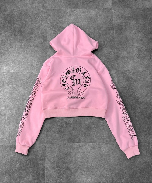 セール】【jiasecond.】ゴシックプリントダブルジップパーカー