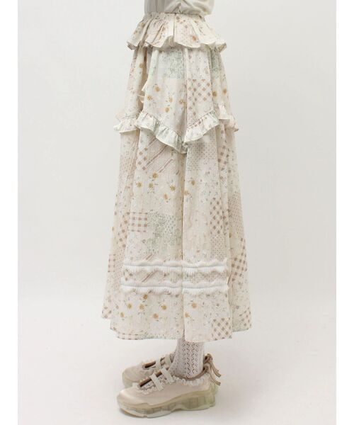 merry jenny（メリージェニー）の「デコラティブリボンフレアスカート（スカート・レディース・ブルー/オフホワイト/アイボリー・FREE）」の17枚目の写真