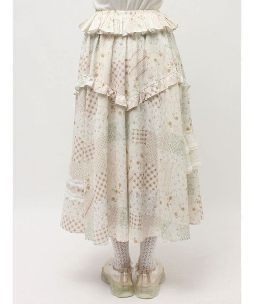 merry jenny（メリージェニー）の「デコラティブリボンフレアスカート（スカート・レディース・ブルー/オフホワイト/アイボリー・FREE）」の16枚目の写真