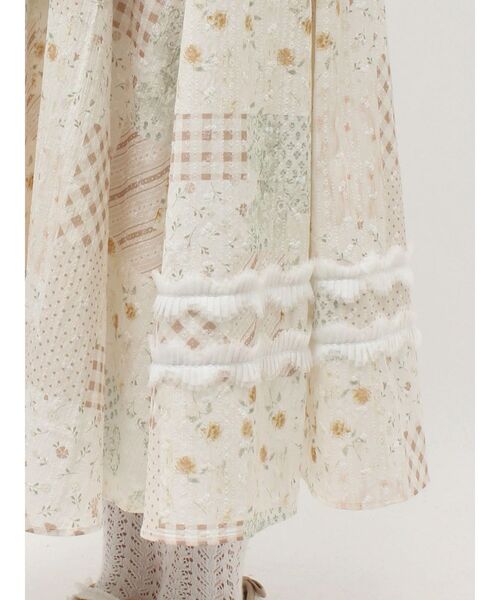 merry jenny（メリージェニー）の「デコラティブリボンフレアスカート（スカート・レディース・ブルー/オフホワイト/アイボリー・FREE）」の13枚目の写真