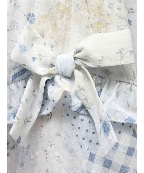 merry jenny（メリージェニー）の「デコラティブリボンフレアスカート（スカート・レディース・ブルー/オフホワイト/アイボリー・FREE）」の9枚目の写真