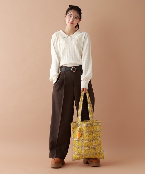 niko and...（ニコアンド）の「ボアトートバッグ[tiny tiny(ティニーティニー)]（トートバッグ・レディース・イエロー/その他・0）」の18枚目の写真
