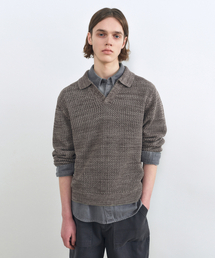 INSILENCE（インサイロンス）の「Color Mixed Collar Knit TAUPE BROWN（ニット/セーター・メンズ）」