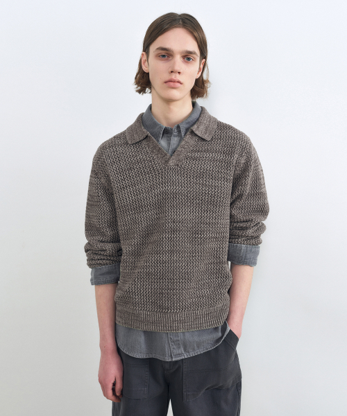 INSILENCE(インサイロンス)の「カラー ミックスド カラー ニット タウペ ブラウン(ニット/セーター・レディース・その他・SMALL/MEDIUM/LARGE)」の1枚目の写真
