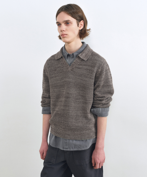 INSILENCE(インサイロンス)の「カラー ミックスド カラー ニット タウペ ブラウン(ニット/セーター・レディース・その他・SMALL/MEDIUM/LARGE)」の5枚目の写真