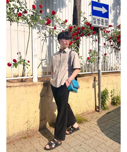 MUSINSA STANDARD（ムシンサスタンダード）の「特大ポプリン半袖シャツ[ライトウォームグレー]（シャツ/ブラウス・メンズ・その他・XX-LARGE/LARGE/MEDIUM/SMALL/X-LARGE）」の3枚目の写真