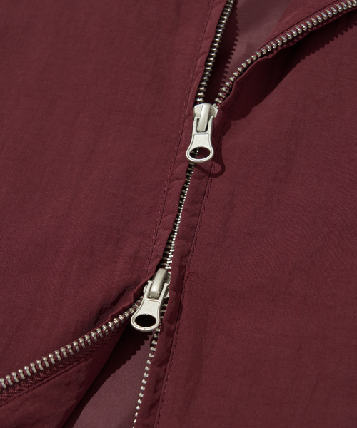 ナイロンヘリテージハリントンジャケット_バーガンディ