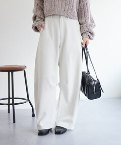 TOMOCO UNABARA × ETRE TOKYO】ウエストコードシャンタンカーブパンツ