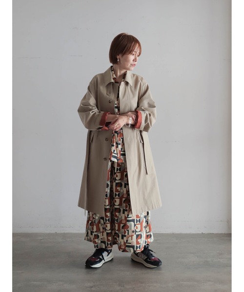 綿テンセルシャンブレー ステンカラーコート | NOMBRE IMPAIR