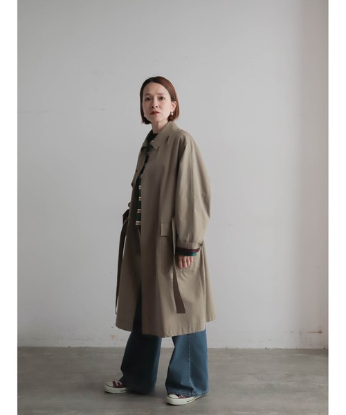 綿テンセルシャンブレー ステンカラーコート | NOMBRE IMPAIR