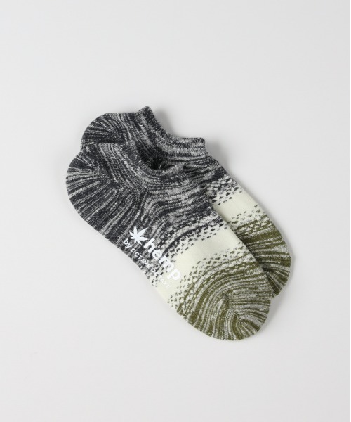 Right-on（ライトオン）の「Aヘンプ グラデーション アンクルソックス (サステナブル/抗菌防臭/ユニセックス)（ソックス/靴下・メンズ・グリーン/オレンジ/レッド・フリー）」の6枚目の写真