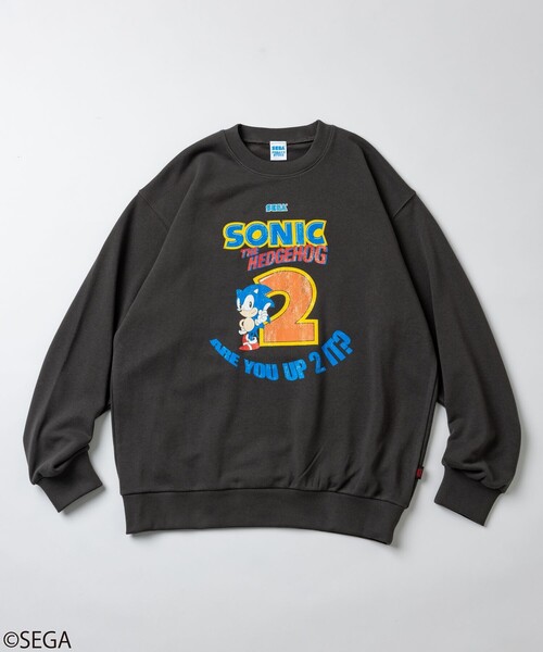 SEGA（セガ）の「別注 SONIC THE HEDGEHOG 2 /ソニック・ザ・ヘッジホッグ 2/クルーネックスウェット（スウェット・メンズ・チャコールグレー/ブラック/ホワイト・SMALL/LARGE/MEDIUM）」の16枚目の写真