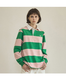 A3496 ストライプカラーTシャツ_Green