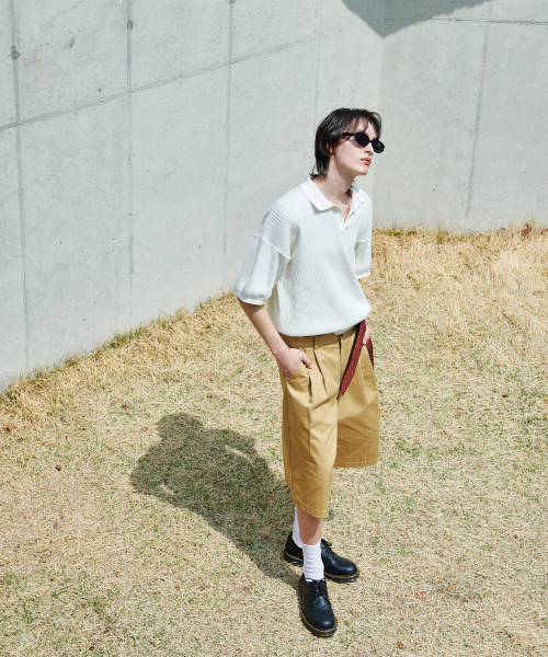 GLW(ジーエルダブリュ)の「オープンカラーワッフルハーフニットアイボリー(ニット/セーター・レディース・その他・SMALL/MEDIUM/LARGE)」の9枚目の写真