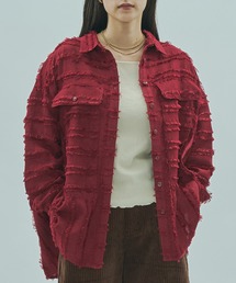 (GENE HEAVENS)FRINGE DOBBY BIG SHIRT