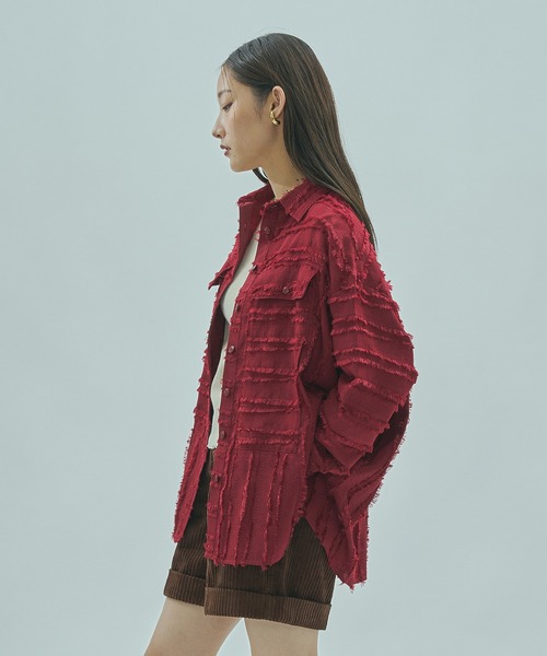 ROSE BUD（ローズバッド）の「(GENE HEAVENS)FRINGE DOBBY BIG SHIRT