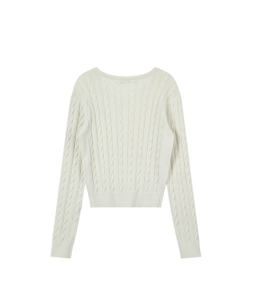 Rest&Recreation(レストアンドレクリエーション)の「CABLE V-NECK KNIT TOP - IVORY(ニット/セーター・レディース・その他・ONE)」の9枚目の写真