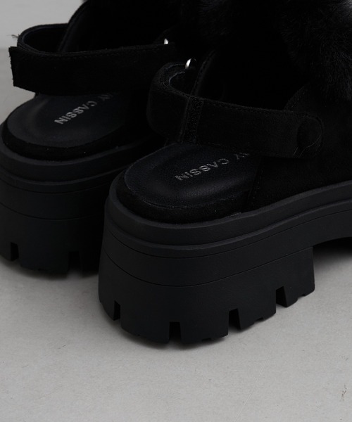 RAY CASSIN（レイカズン）の「ムートンスリッポン（スリッポン・レディース・ブラック/ブラウン/ベージュ・S/M/L）」の12枚目の写真