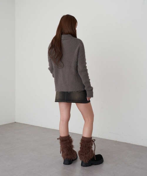 RAY CASSIN（レイカズン）の「ムートンスリッポン（スリッポン・レディース・ブラック/ブラウン/ベージュ・S/M/L）」の17枚目の写真