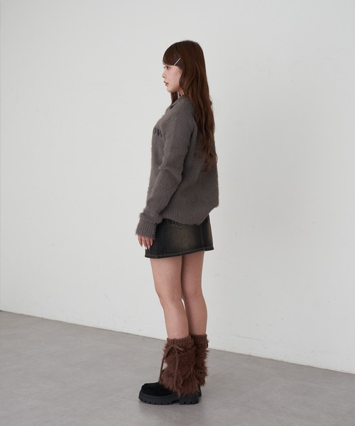 RAY CASSIN（レイカズン）の「ムートンスリッポン（スリッポン・レディース・ブラック/ブラウン/ベージュ・S/M/L）」の16枚目の写真