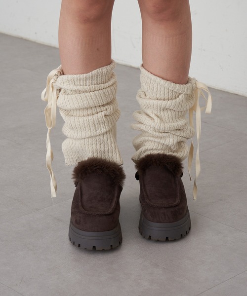 RAY CASSIN（レイカズン）の「ムートンスリッポン（スリッポン・レディース・ブラック/ブラウン/ベージュ・S/M/L）」の19枚目の写真