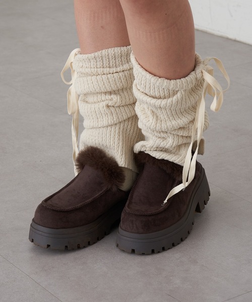 RAY CASSIN（レイカズン）の「ムートンスリッポン（スリッポン・レディース・ブラック/ブラウン/ベージュ・S/M/L）」の20枚目の写真