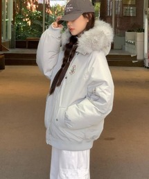 semplice（センプリチェ）の「ファーフード付きダウンジャケット（ダウンジャケット/コート）」