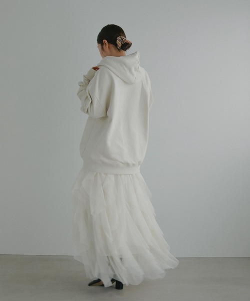 N WITH.（エヌウィズ）の「オーバーサイズフーディー（パーカー・レディース・アイボリー/ブラック・FREE）」の5枚目の写真