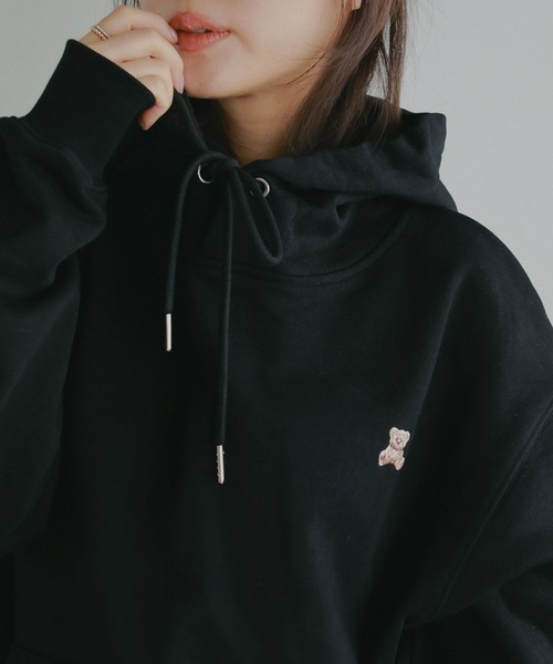 N WITH.（エヌウィズ）の「オーバーサイズフーディー（パーカー・レディース・アイボリー/ブラック・FREE）」の11枚目の写真