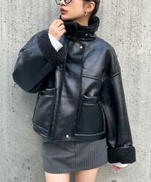 3.3 Field Trip/フェイクレザーボンディングブルゾン