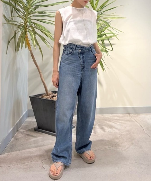 LE PHIL(ルフィル)の「◆フロントクロスデニムパンツ(デニムパンツ・レディース・ブルー/ブルー系その他・0/1)」の17枚目の写真