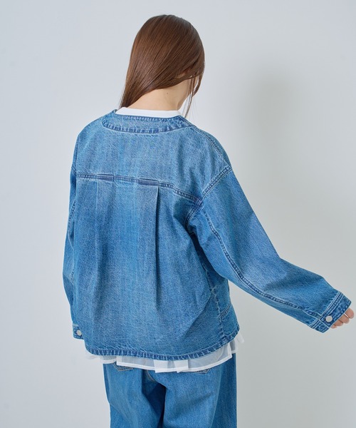Kelen（ケレン）の「「KELEN / ケレン」Vネックデザインデニムジャケット（デニムジャケット・レディース・ブルー/ネイビー・FREE）」の16枚目の写真