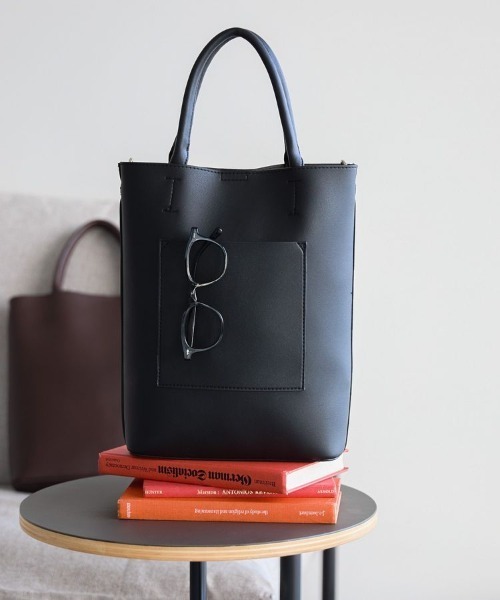 AMERICAN HOLIC（アメリカンホリック）の「【2WAY】ショルダートートバッグ（トートバッグ・レディース・ブラック/ブラウン・FREE）」の2枚目の写真