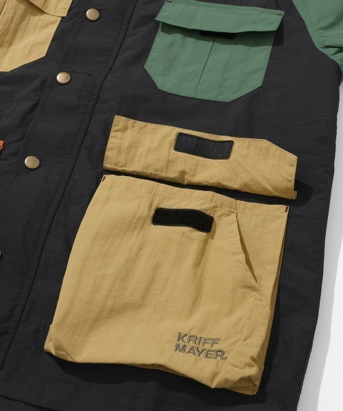 KRIFF MAYER(クリフメイヤー)の「【撥水・防汚】クリーネスマウンテンパーカー(マウンテンパーカー・メンズ・カラフル/グリーン/ネイビー/オレンジ/ベージュ/ブラック・MEDIUM/X-LARGE/LARGE)」の14枚目の写真