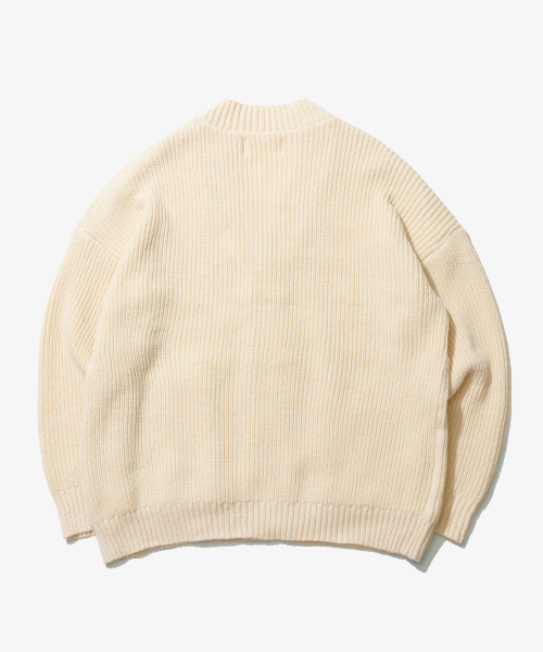 GOLDEN SNSHINE(ゴールデン サンシャイン)の「Wool Over Bulky Knit Cardigan_Ivory(ニット/セーター・メンズ・その他・LARGE/MEDIUM)」の3枚目の写真