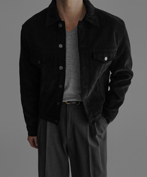 BOWLOW PRODUCT（バウロープロダクト）の「Crop Corduroy Trucker Jacket [Black]（デニムジャケット）」