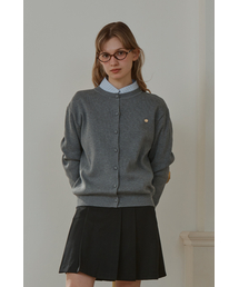 ANC BASIC ROUND CARDIGAN_GREY