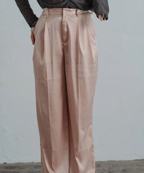 merrylatte(メリーラテ)の「satin tuck pants(その他パンツ・レディース・アイボリー/ピンク・FREE)」の19枚目の写真