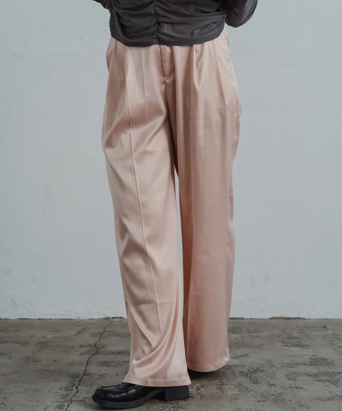 merrylatte(メリーラテ)の「satin tuck pants(その他パンツ・レディース・アイボリー/ピンク・FREE)」の20枚目の写真