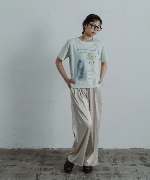 merrylatte(メリーラテ)の「satin tuck pants(その他パンツ・レディース・アイボリー/ピンク・FREE)」の13枚目の写真