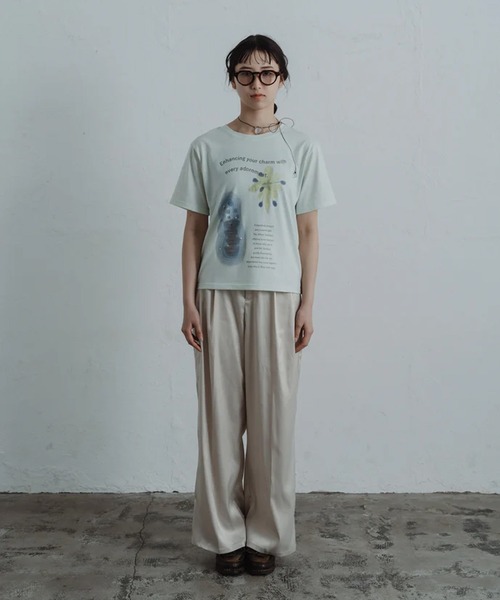merrylatte(メリーラテ)の「satin tuck pants(その他パンツ・レディース・アイボリー/ピンク・FREE)」の12枚目の写真