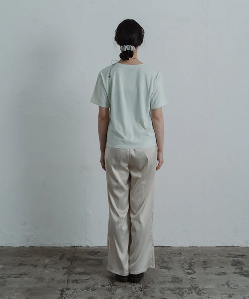 merrylatte(メリーラテ)の「satin tuck pants(その他パンツ・レディース・アイボリー/ピンク・FREE)」の9枚目の写真