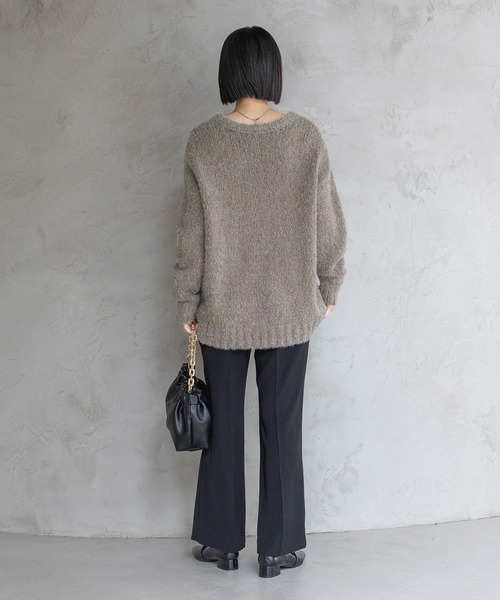 A part by(アパートバイ)の「フェザールーズニットプルオーバー(ニット/セーター・レディース・ライトグレー/ライトグリーン/チャコールグレー・FREE)」の20枚目の写真