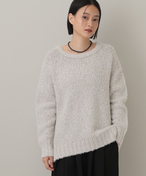 A part by(アパートバイ)の「フェザールーズニットプルオーバー(ニット/セーター・レディース・ライトグレー/ライトグリーン/チャコールグレー・FREE)」の13枚目の写真