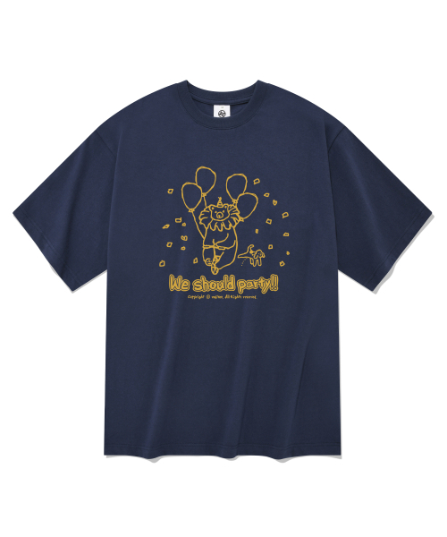 RADINEO(ラディネオ)の「パーティベア 半袖Tシャツ ネイビー(Tシャツ/カットソー・メンズ・その他・LARGE/MEDIUM/SMALL/X-LARGE)」の1枚目の写真